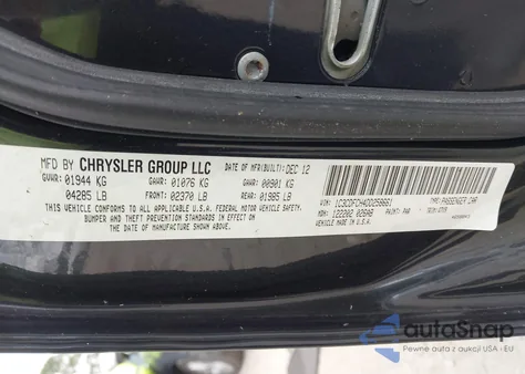 2013 Dodge Dart Limited from USA, damaged, VIN 1C3CDFCH4DD258661